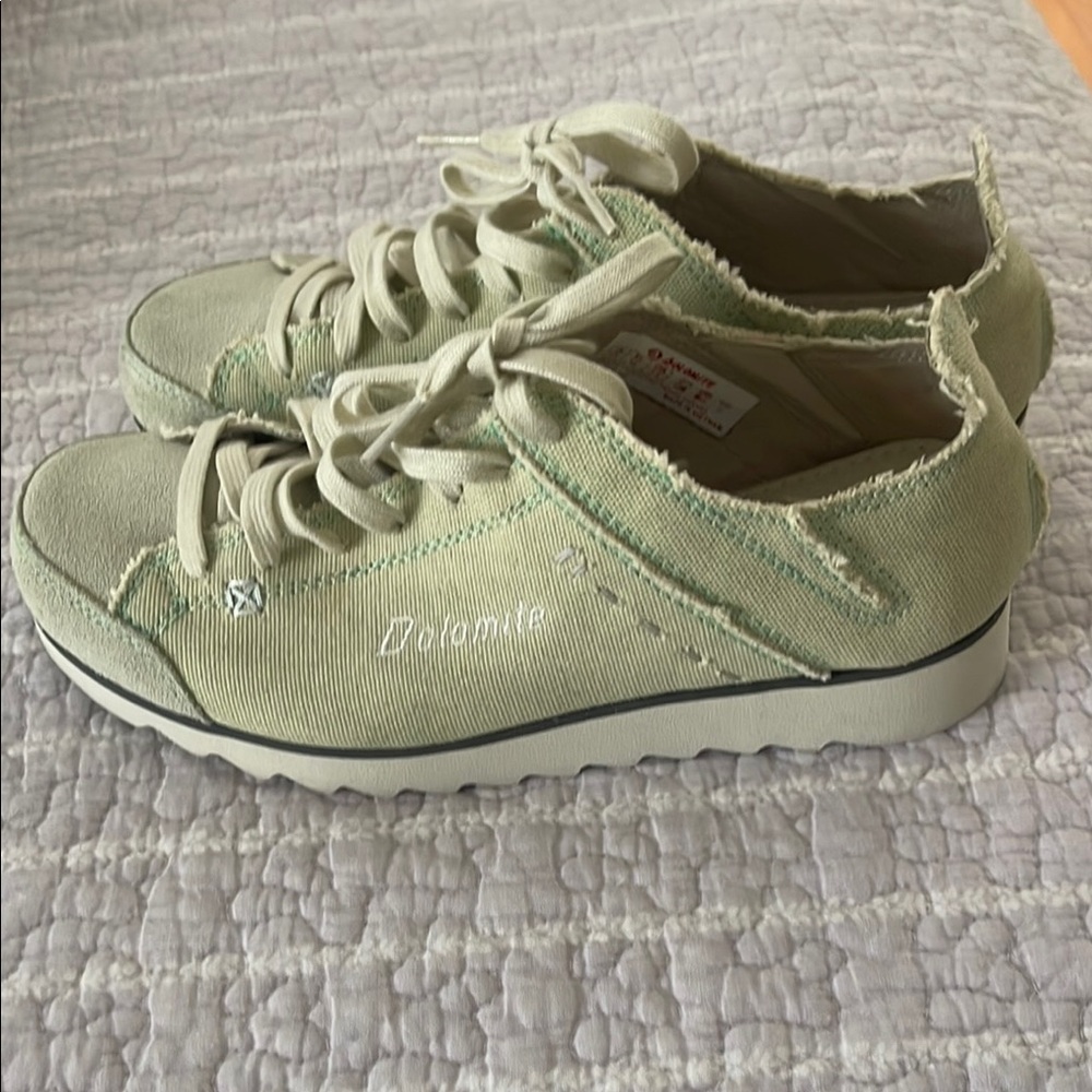 Dolomite  Women's Sage Canvas Sneakers
